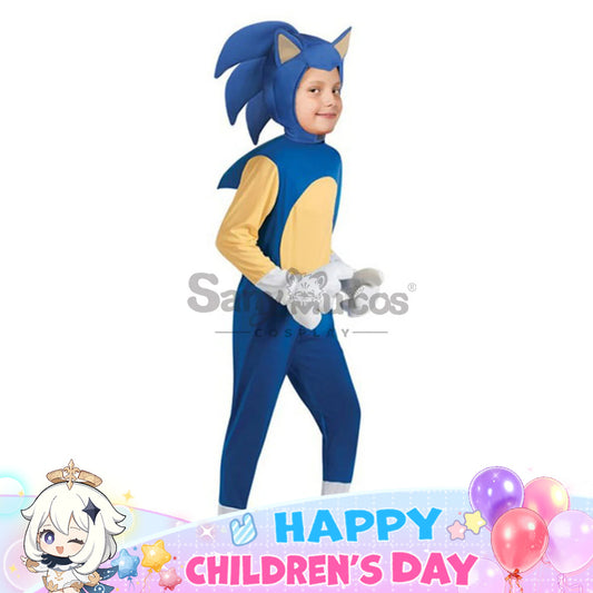 【In Stock】Game Sonic the Hedgehog Cosplay Sonic Cosplay Costume Kid Size 1000