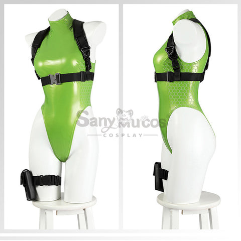 【Custom-Tailor】Game Street Fighter Cosplay Cammy Jumpsuit Cosplay Costume Plus Size