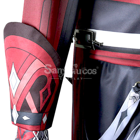 【In Stock】Game Genshin Impact Diluc Red Dead of Night Skin Top and Pants Cosplay Costume