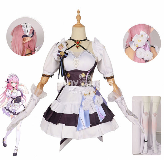 【In Stock】Game Honkai Impact 3rd Cosplay Elysia Maid Suit Cosplay Maid Costume Plus Size 1000