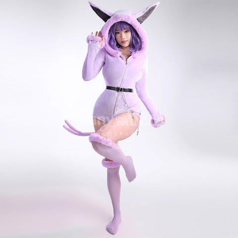 Game Pokemon Scarlet and Violet Cosplay Espeon Plush Jumpsuit Cosplay Costume