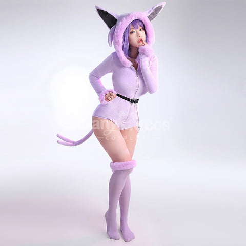 Game Pokemon Scarlet and Violet Cosplay Espeon Plush Jumpsuit Cosplay Costume