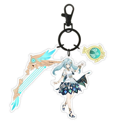 【In Stock】Game Genshin Impact Cosplay Character Cards Key Ring Cosplay Props Doll