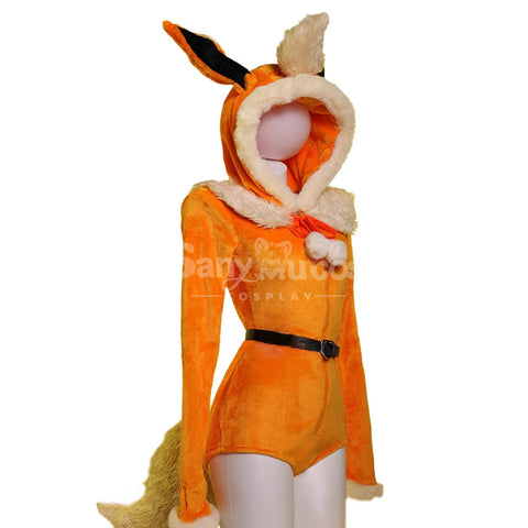 Game Pokemon Scarlet and Violet Cosplay Flareon Plush Jumpsuit Cosplay Costume