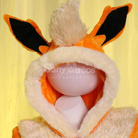 Game Pokemon Scarlet and Violet Cosplay Flareon Plush Jumpsuit Cosplay Costume