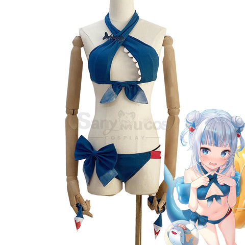 【Custom-Tailor】VTuber Cosplay Bunny Girl Gawr Gura Cosplay Costume Swimsuit