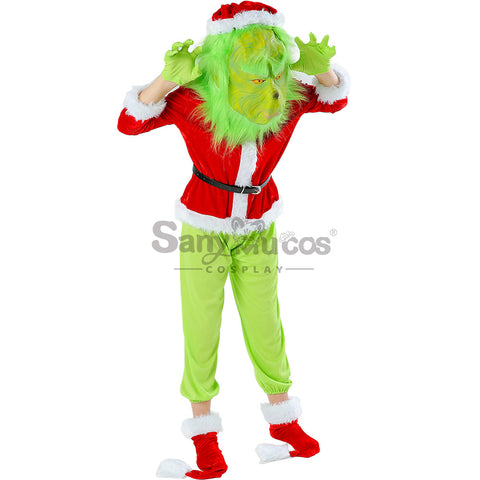 【In Stock】Movie The Grinch Cosplay Grinch Cosplay Costume Kid Size