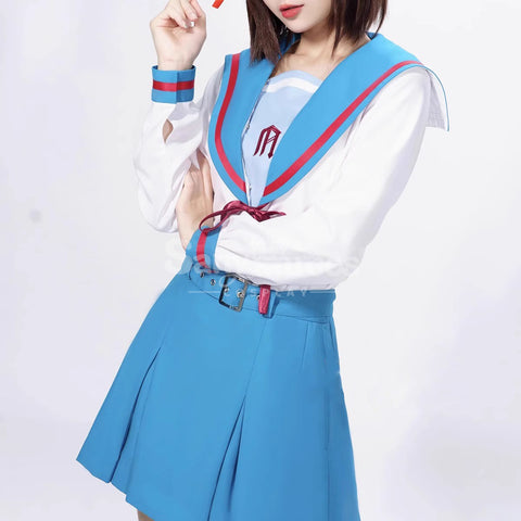 【In Stock】Anime The Melancholy of Haruhi Suzumiya Cosplay Yuki Nagato Cosplay Costume Premium Edition