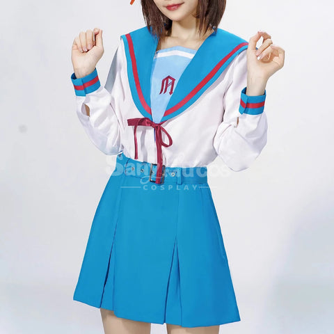 【In Stock】Anime The Melancholy of Haruhi Suzumiya Cosplay Yuki Nagato Cosplay Costume Premium Edition