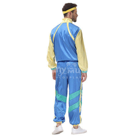 【In Stock】Carnival Cosplay Couple Hip-hop Retro Disco Stage Performance Jumpsuit Cosplay Costume