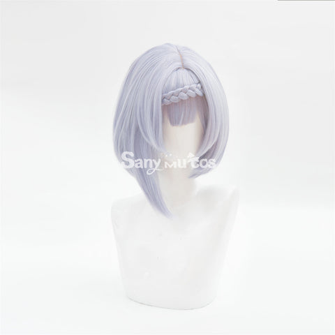 Game Genshin Impact Noelle Chivalric Blossom Cosplay Wig Purple Short Wig