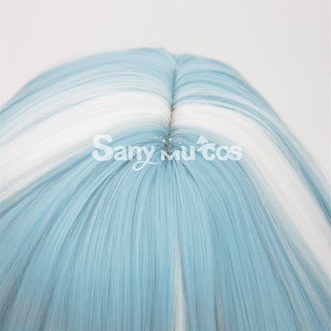 Game Genshin Impact Eula Lawrence Cosplay Wig Light Blue Wig