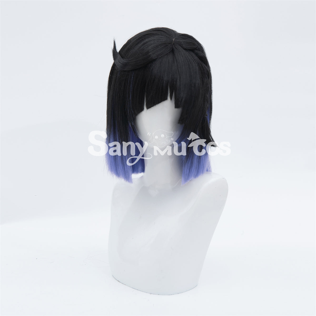 Game Genshin Impact Yelan Cosplay Wig Blue Short Wig