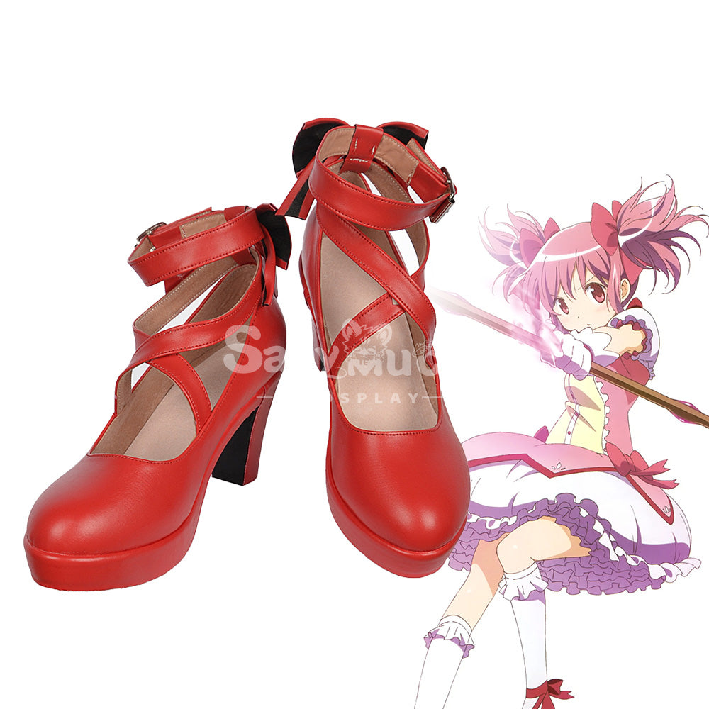 Anime Puella Magi Madoka Magica: The Movie Cosplay Kaname Madoka Cosplay Shoes