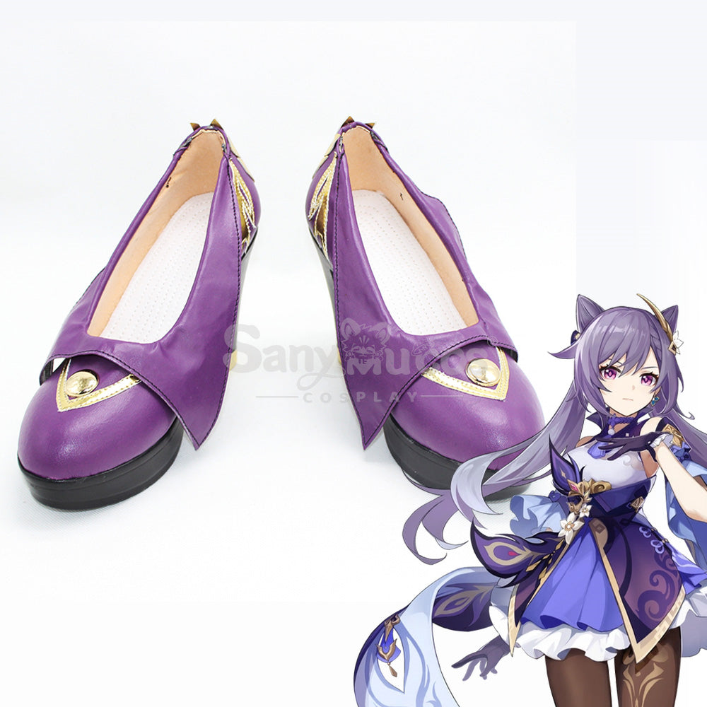 Game Genshin Impact Cosplay Ke qing Ne Trainers High Heels Cosplay Shoes