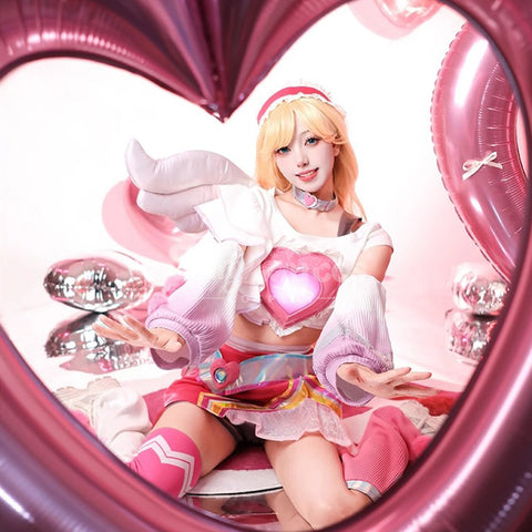 【Pre-Sale】Game League of Legends Cosplay Lovestruck Lux Cosplay Costume Premium Edition