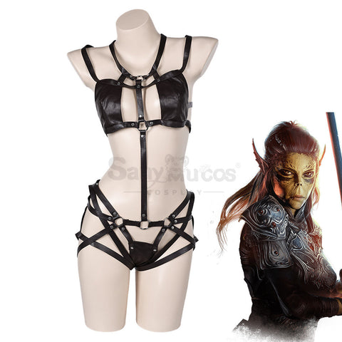 Game Baldur's Gate 3 Cosplay Lae'zel Sexy Lingerie Cosplay Costume