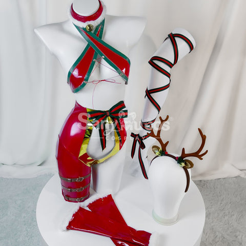 【Custom-Tailor】Christmas Cosplay Christmas Reindeer Leather Jumpsuit Cosplay Costume