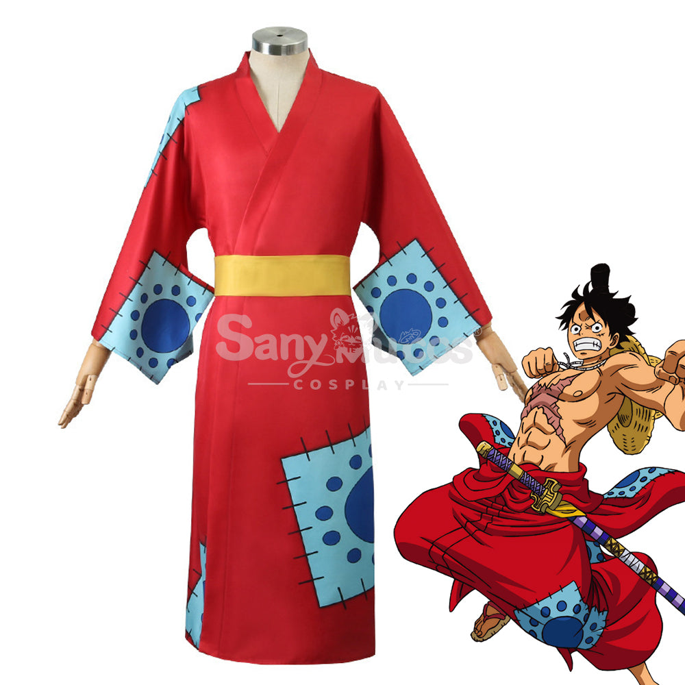 【In Stock】Anime One Piece Cosplay Luffy Wano Country Kimono Cosplay Costume