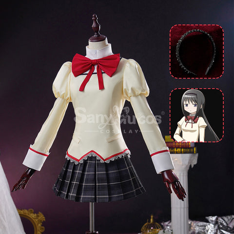 Anime Puella Magi Madoka Magica Cosplay Madoka Kaname School Uniform Cosplay Costume