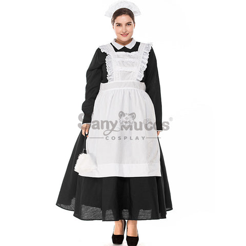 【In Stock】Halloween Cosplay Maid Dress Cosplay Maid Costume Plus Size