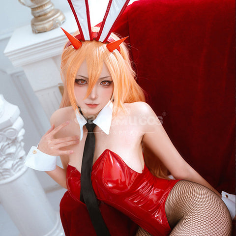 【In Stock】Anime Chainsaw Man Cosplay Bunny Girl Makima/Power Cosplay Costume