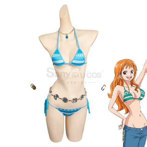 Anime One Piece Cosplay Nami Bikini Swimsuit Cosplay Costume