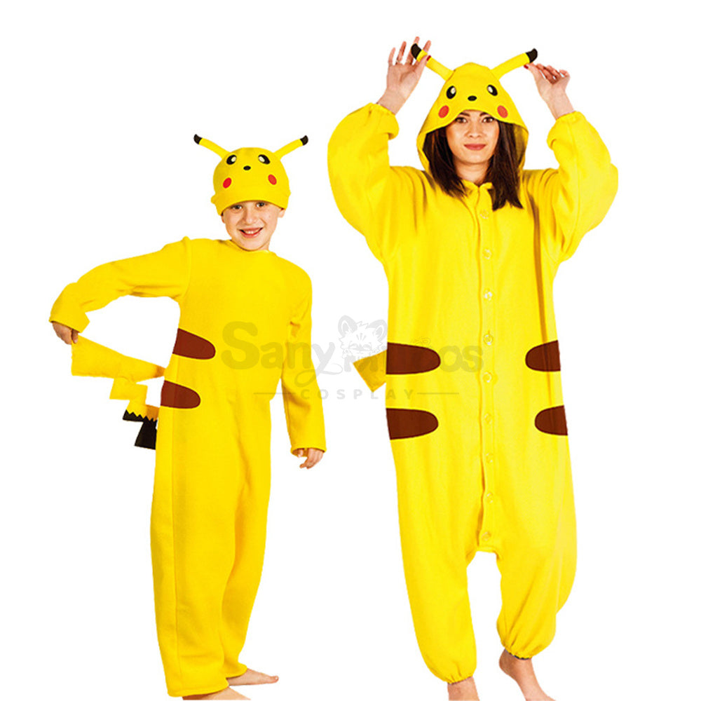 【In Stock】Carnival Cosplay Pokemon Pikachu Stage Performance Cosplay Costume Family Edition
