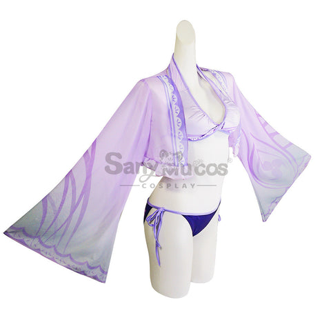 【In Stock】Game Genshin Impact Cosplay Raiden Shogun  Bikini Swimsuit Cosplay Costume