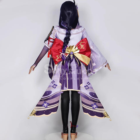 【In Stock】Game Genshin Impact Cosplay Raiden Baal Purple Kimono Cosplay Costume