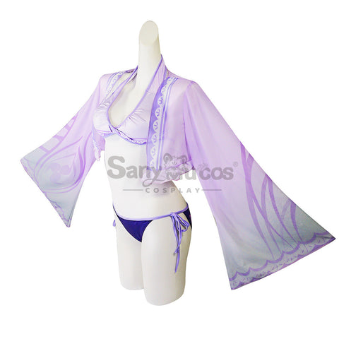 【In Stock】Game Genshin Impact Cosplay Raiden Shogun  Bikini Swimsuit Cosplay Costume