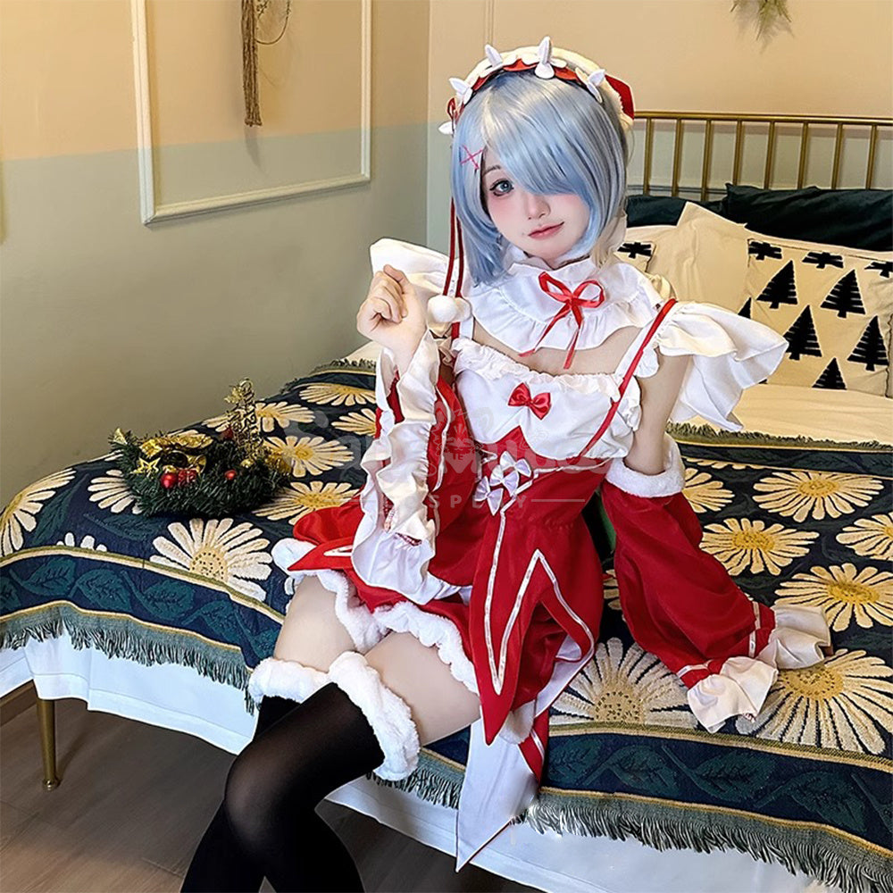 Anime Scratch Cosplay Ram/Rem Christmas Maid Costume Costumes