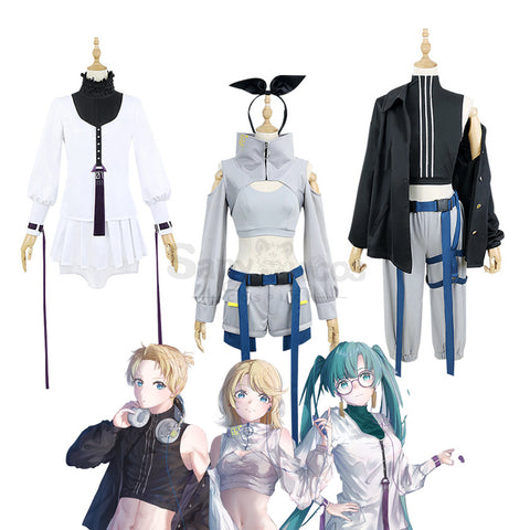 【In Stock】Vocaloid Hatsune Miku x Kagamine Rin & Len Cosplay Ready Steady Miku x Rin & Len Cosplay Costume Plus Size