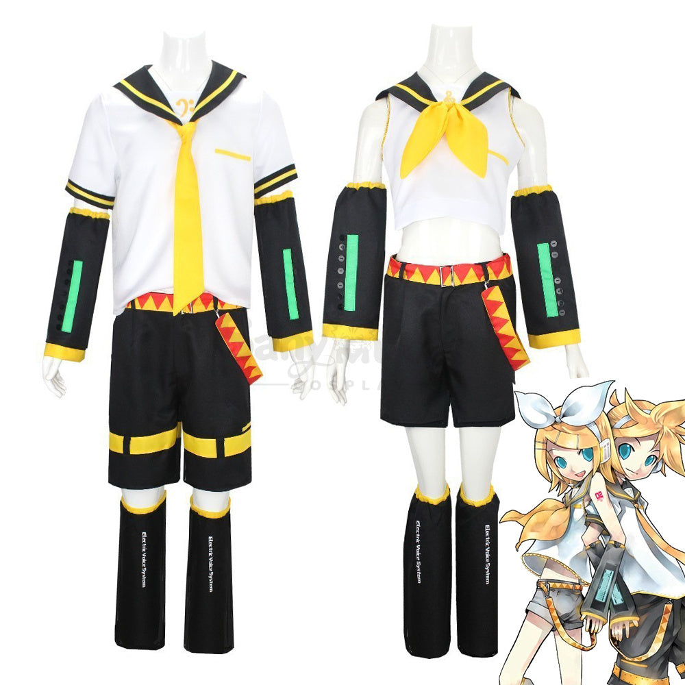 【In Stock】Vocaloid Kagamine Rin & Len Cosplay Costume Plus Size Costumes