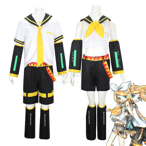 【In Stock】Vocaloid Kagamine Rin & Len Cosplay Costume Plus Size Costumes