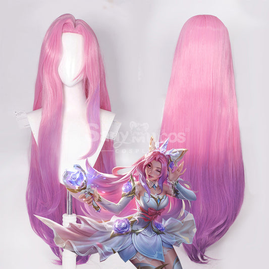 Game League of Legends: Wild Rift Cosplay Crystal Rose Seraphine Cosplay Wig 1000