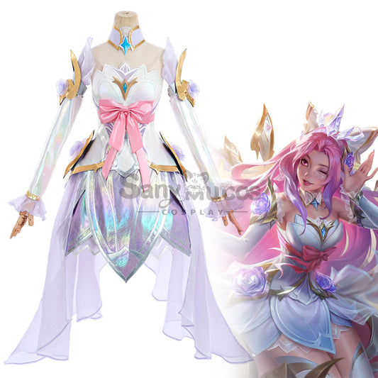 【In Stock】Game League of Legends Cosplay Crystal Rose Seraphine Cosplay Costume 1000