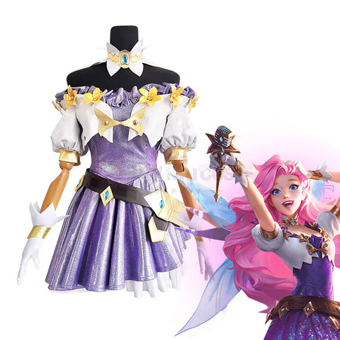 Game League of Legends Cosplay Seraphine Cosplay Costume Premium Edition
