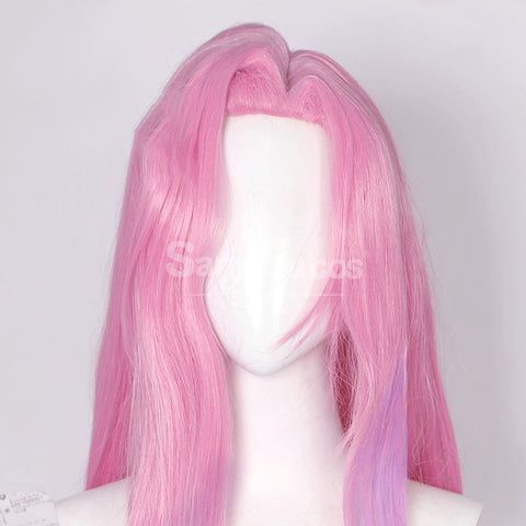 Game League of Legends: Wild Rift Cosplay Crystal Rose Seraphine Cosplay Wig