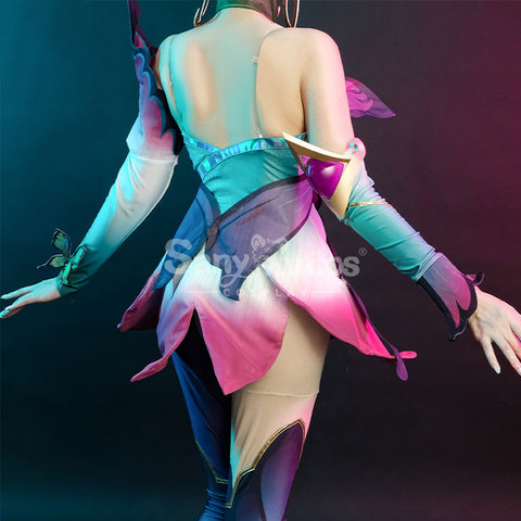【In Stock】Game League of Legends Cosplay Faerie Court Seraphine Cosplay Costume Plus Size