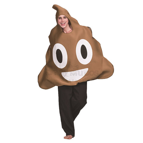 【In Stock】Carnival Cosplay Parent-Child Sponge Emoji-Pile of Poo Jumpsuit Stage Performance Cosplay Costume