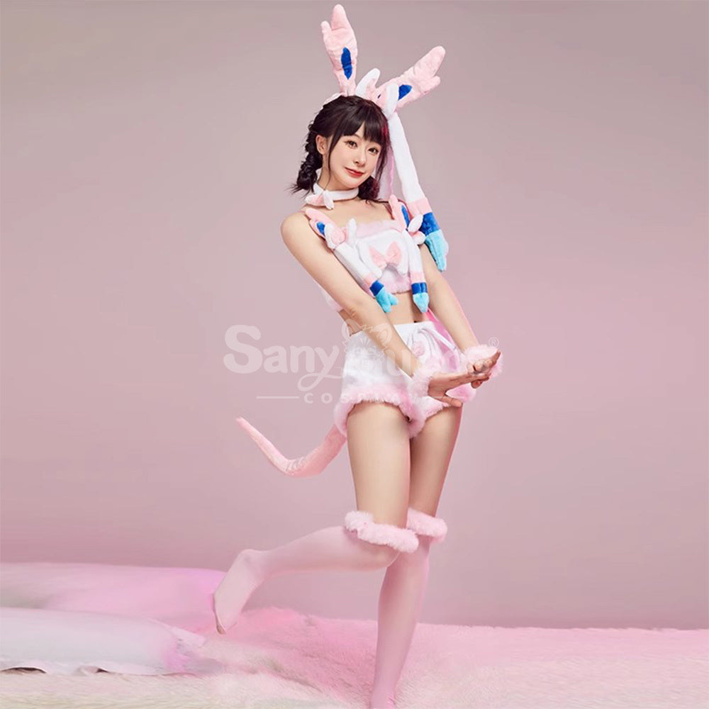 Game Pokemon Scarlet and Violet Cosplay Sylveon Plush Two-Piece Cosplay Costume