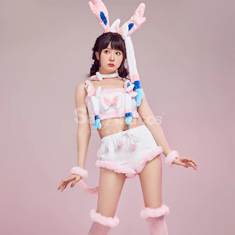 Game Pokemon Scarlet and Violet Cosplay Sylveon Plush Two-Piece Cosplay Costume