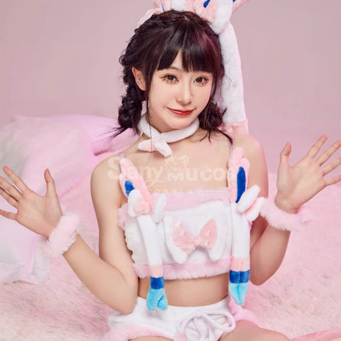 Game Pokemon Scarlet and Violet Cosplay Sylveon Plush Two-Piece Cosplay Costume