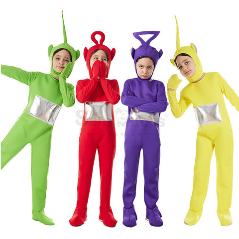 【In Stock】Carnival Cosplay Teletubbies Tinky Winky/Dipsy/Laa-Laa/Po Stage Performance Jumpsuit Cosplay Costume Kid Size