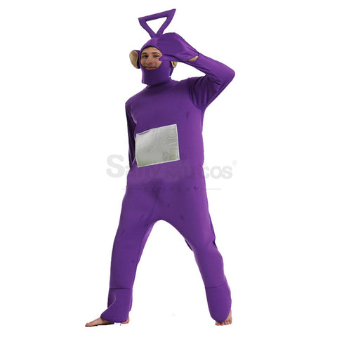 【In Stock】Carnival Cosplay Teletubbies Tinky Winky/Dipsy/Laa-Laa/Po Stage Performance Jumpsuit Cosplay Costume Adult Size