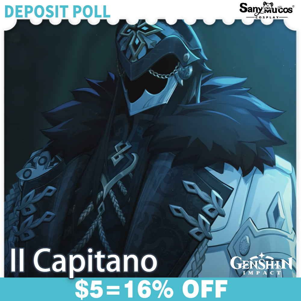 Game Genshin Impact Cosplay The Captain II Capitano Cosplay Costume