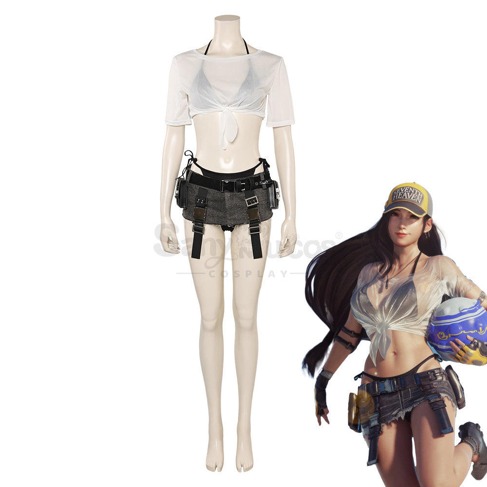Game Final Fantasy VII Cosplay Tifa Lockhart Sundress Swimsuit Cosplay Costume