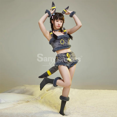 Game Pokemon Scarlet and Violet Cosplay Umbreon Plush Jumpsuit Cosplay Costume