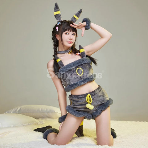 Game Pokemon Scarlet and Violet Cosplay Umbreon Plush Jumpsuit Cosplay Costume